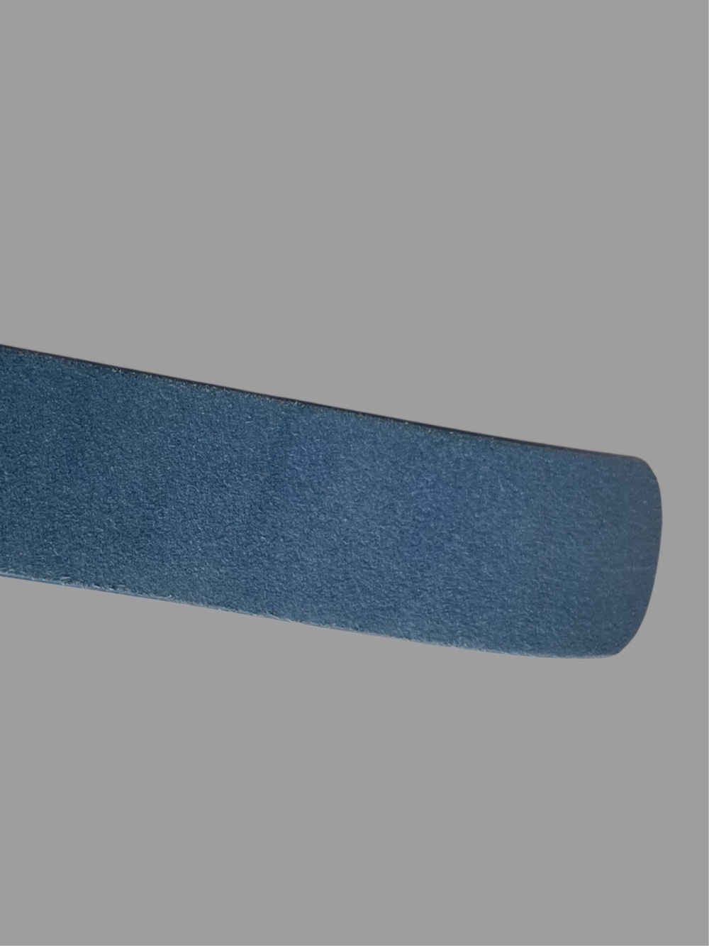 SEZANE Classic Blue Suede Leather Artemis Belt w/ Engraved Gold Brass Buckle - Picture 11 of 14